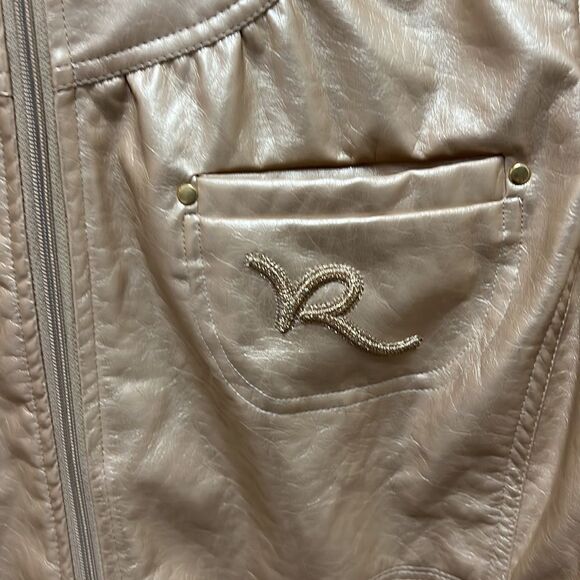 Rocawear Vintage metallic gold faux leather jacket - Picture 2 of 9